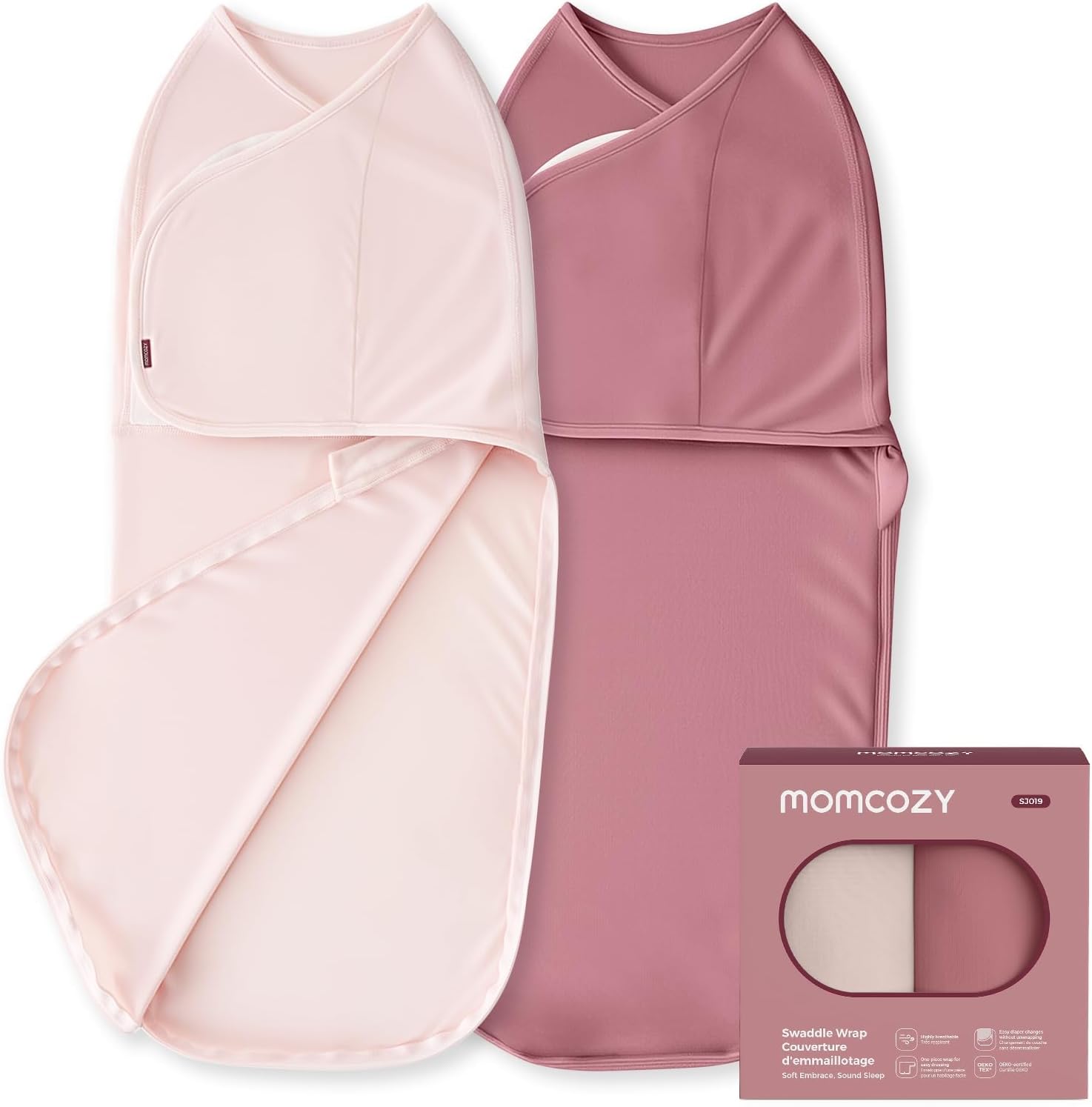 momcozy Saco para bebé de 0 a 3 Meses, Cierre silencioso, para Padres recién Nacidos, Reduce el Reflejo de Miedo, indispensable para recién Nacidos de 0 a 3 Meses, Paquete de 2