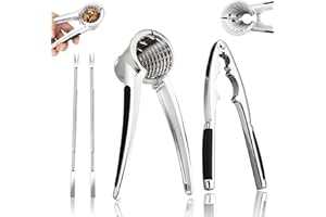 AMBOLIO Schiaccianoci,Schiaccianoci Set di 4 Pezzi, Acciaio Inox Schiaccianoci,Schiaccianoci Multifunzionale,Schiaccianoci Acciaio Inox Lo Schiaccianoci per Noci,Nocciole,Noci e Frutti di Mare
