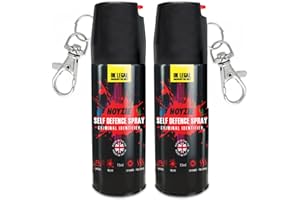 Noyzie Self Defence Spray UK Legal Pepper Spray Alternative for Men & Women with UV Marking & Keychain - Criminal Identifier Spray for Personal Protection TWIN PACK 15ml
