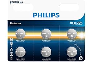 Philips Cr2032 CR2032P6/01B Bateria, Srebrny, CR2032, 6 Sztuk
