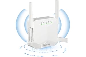 DINGBLUE WiFi Extender Booster, WiFi Repeater 1200Mbps 2.4GHz/5GHz Dual Band WiFi Booster Range Extender, 4 *Antennas Covers Up to 3800 Sq.ft and 45 Devices, Support AP/Repeater Mode, Easy Setup