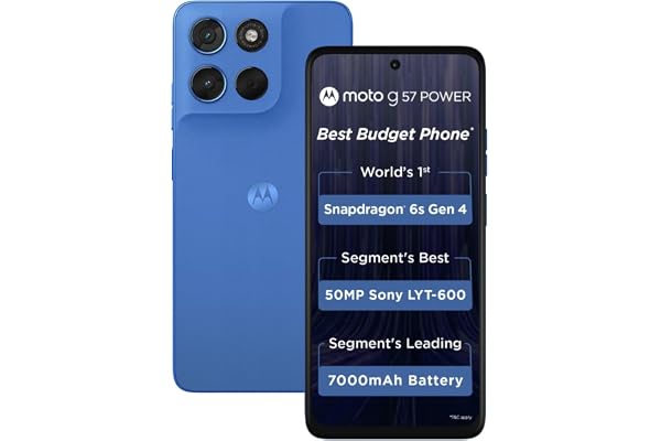 Motorola G57 Power 5G (Regatta, 8GB RAM, 128GB Storage) | Snapdragon 6s Gen 4 Processor | 6.72" FHD+ Display | 50MP LYT-600 +