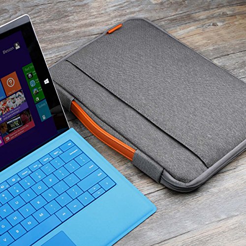 Inateck Microsoft Surface Pro 2017 und 12 3 Zoll Surface Pro 4 3 2 1 Sleeve H  lle Tasche  Dunkelgrau