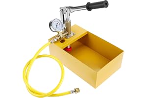 QWORK Handtryckspump, 40bar, testpump, används för att upptäcka vattenledningar och golvvärme