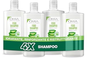 Omia Laboratori Ecobio Shampoo e Balsamo Aloe 200ml 4Pz Idratante e Rinforzante