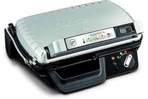 Tefal SuperGrill XL GC461B Grill da Tavolo Elettrico, Metallico, Barbecue e Bistecchiera, 2400 W, Nero