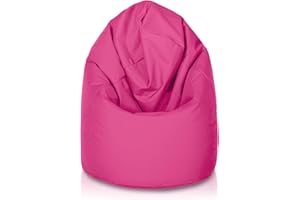 Bepouf - Pouf a Sacco Baby 55Øx95H cm 150L in Poliestere Rosa Imbottito, Puffo per Sedersi Bambini - Pouf Poltrona Salotto e Camera da Letto Comodo e Lavabile - Poltrona Sacco Anallergica Impermeabile