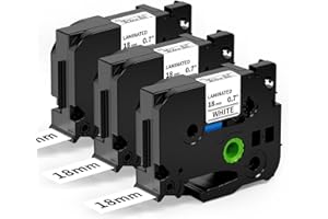 ‎AKEN Aken Kompatibel mit TZe-241 für Brother P touch Bänder 18mm 0.7 TZe241 Schwawrz auf Weiß für Beschriftungsgerät Brother P touch D400 Schriftband Cube D400VP D600 P700 2430, 3er Packung