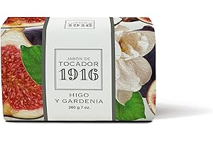 1916 ORIGINAL 1916 - Higo y Gardenia 200 gr, Jabón Natural, Piel Limpia y Perfumada, Jabón en Pastilla, Método Tradicional, Jabón de Manos y Facial, Flor y Fruta Mediterránea, Fragancia Deliciosa