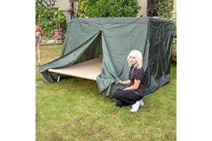 JLSun Sonnenliege Schutzhülle für 2-Personen, Grün, UV-Beständig, Kälte und Hitzbeständig, PEVA