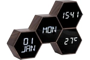 Karlsson, tavolo, sveglia, orologio LED, nero, taglia unica