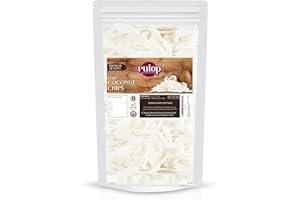 Rulop Raw Coconut Chips 1kg, Unsweetned 100% Coconut Flakes, Natural Dried Flaked Coco nut, Non GMO & Vegan Friendly