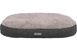 TRIXIE Coussin orthopédique Vital Bendson 36424 - Ovale - 80 × 55 cm - Gris foncé/Gris Clair