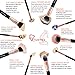 Qivange Makeup Brushes, Premium Synthetic Kabuki Make-up Brush Set Foundation Eyeshadow Blush Concealer Powder Brush Kit + Pouch ( 10pcs, Black with Rose Gold)