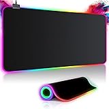 Tappetino Mouse Gaming RGB Tappetino per il Mouse Gioco XXL Tappeto Mouse per Gamers PC Extra Grande 800 * 300 * 4mm Gaming M