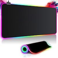 Tappetino Mouse Gaming RGB Tappetino per il Mouse Gioco XXL Tappeto Mouse per Gamers PC Extra Grande 800 * 300 * 4mm Gaming M