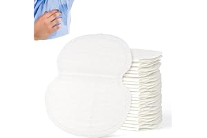 SALMUE Disposable Underarm Sweat Absorbent Pads, Premium Cotton Armpit Sweat Guard Underarm Armpit Sweat Pads for Men Women (20pcs)