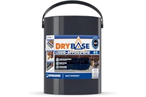 Drybase Liquid Damp Proof Membrane (5 Litre, Black) - Damp Proofing Paint for Walls and Floors. Waterproof Paint
