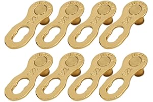 Alomejor Eslabón de Cadena de Bicicleta de Acero de 4 Pares Velocidad de Cadena de Bicicleta Enlace rápido o Reparación de Conector de eslabón perdido de Cadena de 12 velocidades