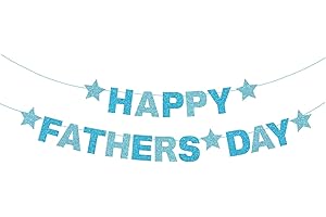 CKCSHI Happy Fathers Day Banner, Fathers Day Decorations, Happy Father's Day Banner Bunting, Daddys Day Flag, Happy Fathers Day Decoration for Backdrop Party Supplies