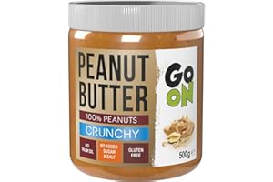 ‎GO ON NUTRITION Sante Go On Erdnussbutter - Ohne Zuckerzusatz, Salz, Palmöl - 100% Nüsse - Hoher Proteingehalt - 1 Packung x 500g (Crunchy)