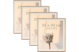 YoHyien 4 Pezzi Cornici Foto 20x25 cm, Cornice Portafoto da Tavola 25x20, Decorative Cornice per Foto da Muro, Photo Frame for Wall (Effetto Legno, 20 x 25 cm)