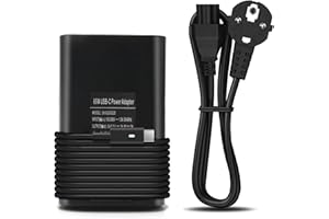 BIUBOTY Cargador 65W USB C para DELL Xps 13 15 12 9365 9350 9360 DELL Latitude 5420 5290 7490 5520 5285 5179 5480 5400 5310 5320 5175 5289 7420 7410 7370 7275 Adaptador Corriente Ordenador Portatil
