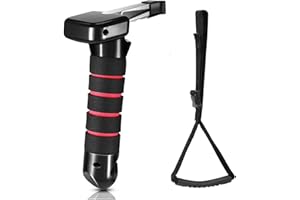 SIGANDG 2 Stuck Auto Türgriff für ältere Menschen, Stützgriff Auto, Stützgriff Multifunktionsgriff Autotür, Autotürgriff MobilitäTshilfen Zum Ein - Und Aussteigen Von Autos (Rot)