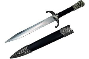 VIKING GEAR GoT Sword - John Snow Longclaw Schwert - Dekoration Dolch - Messer mit Scheide, schwarz weiß
