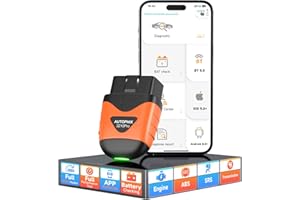 ‎AUTOPHIX AUTOPHIX OBD2 Bluetooth Adapter, 3210 PRO Auto Diagnosegerät Check Motor ABS SRS Getriebe Drahtlose Auto Auslesegerät Fehlercode Lesegerät mit Batterie Test Exklusive APP für iPhone, iPad und Android
