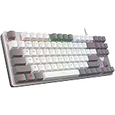 Aula F3287 Mavi Işıklı Kablolu Mekanik İngilizce Q TKL Gaming Oyuncu Klavyesi
