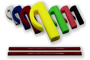 R-Satz Shop Zimmermannsstift Halterung inkl. 2 Bleistifte - Halter passend für Handwerker Velux Stift (Gelb)