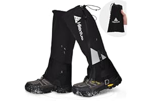 HIKENTURE getry trekkingowe, polowania, jazda na rowerze, getry dla mężczyzn i kobiet, wodoodporne getry przeciwdeszczowe, getry outdoorowe chronią spodnie i buty przed śniegiem, deszczem/owadami