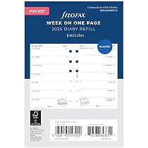 Filofax 2024 Pocket Year Planner Refill – Horizontal Layout, White Paper, English (Pocket Size) - View #8