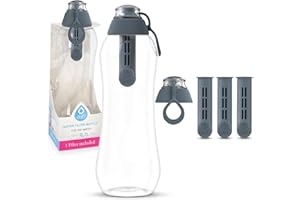 EMBRIIO EMBRO DAFI Filtering Water Bottle 0.7L + 2 Filters and Cap - Grey