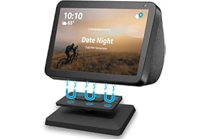 Miimall Soporte Compatible con Echo Show 8(Gen 1 / Gen 2), Soporte Magnético Regulable, Giratorio e Inclinable, Soportes de Base Rectangular para Echo Show 8(Gen 1 / Gen 2)-Negro