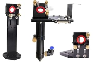 FONLAND Conjunto Completo de Cabezal Láser de CO2, Juego de Cabezal láser Soporte de Montaje de Accesorio de Espejo Reflectante Accesorio para Máquina Cortadora de Grabado Láser