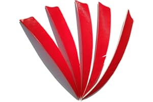 ZZYB 50pcs Plume de Flèche Empennage de Flèche 4 Pouces 5 Pouces Fletches Naturelles Aile Droit pour Les Flèches de Bricolage Flèches de Carbone