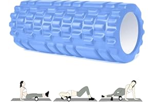Foam Roller, Vylaier Rullo Massaggio Muscolare per Yoga, Pilates, Stretching, Roller Pilates Massaggio Gambe, Schiena e Braccia, essenziale per rilasciare le tensioni muscolari - 33x14cm