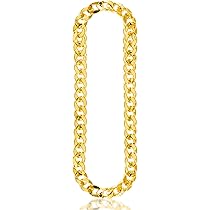 Gold Kubanische Halskette 100cm - Auffälliger Punk & Rapper Style