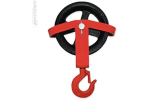 Seilwerk STANKE 125mm Umlenkrolle mit Haken Seilwinde Seilzug Seilrolle Windenrolle Flaschenzug Baurolle Bau Aufzug *PROFI*