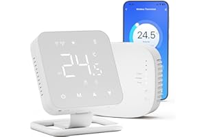 BEOK CONTROLS Thermostat intelligent Beok pour chaudière à gaz et chauffage au sol par eau, thermostat sans fil Tuya à écran tactile pour chauffage central, compatible avec Alexa et Google Assistant, fonctionnant