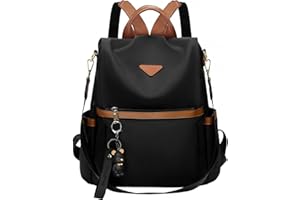 Leathario Sac à Dos Femme Antivol，Petit Sac à Dos，3 en 1 Sacs à Main Portés Dos Femme Léger Backpack Loisirs Casual pour Voyage L'école Travail Université Collège Shopping Noir