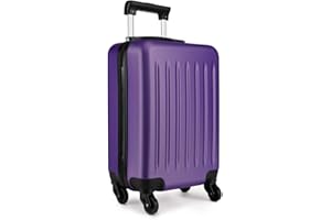 Kono Suitcase Large Luggage Lightweight 28 Inch Hard Shell Travel Trolley Case with 4 Spinner Wheels (28'', Purple)