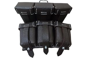 warreplica Seconda Guerra Mondiale K98 Borsa Ammo Borsa Mid Media Riproduzione Set - 1 Paio / 2 Pezzi