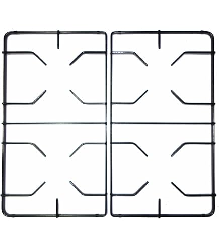 Kit 2 Griglie Piano Cottura Star – Smaltate Nero Lucido – 340x225 Mm E 140x225 Mm – Per 3 Fuochi + Piastra – P5555/KIT