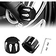 PBYMT Black Front Axle Nut Cover Cap Compatible for Harley Softail Electra Road Street Glide Sportster 2002-2020