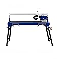 Wet Tile Cutter with 920mm Bench Stand Table Laser Cutting Guide Diamond Blade Heavy Duty 1200W Motor Includes Free Extra Blade 0-45° Angle Cut Range Foldable Legs Portable DIY and Professional Use