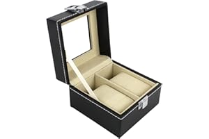 Bigxin Relojero Organizador Hombre,Estuche Relojes Hombre,Caja Relojes,Caja para Relojes,Caja para Relojes Hombre y Mujer, Estuche Relojes con Tapa Transparente y Cojín Extraíble
