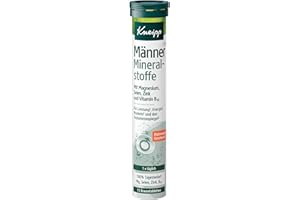 ‎KNEIPP Kneipp Brausetabletten Männer Mineralstoffe - Nahrungsergänzungsmittel mit Magnesium, Selen, Zink und Vitamin B12-15 Stück